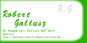 robert gallusz business card